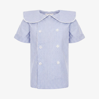 Sailor Stripe Shirt And Shorts - Blue