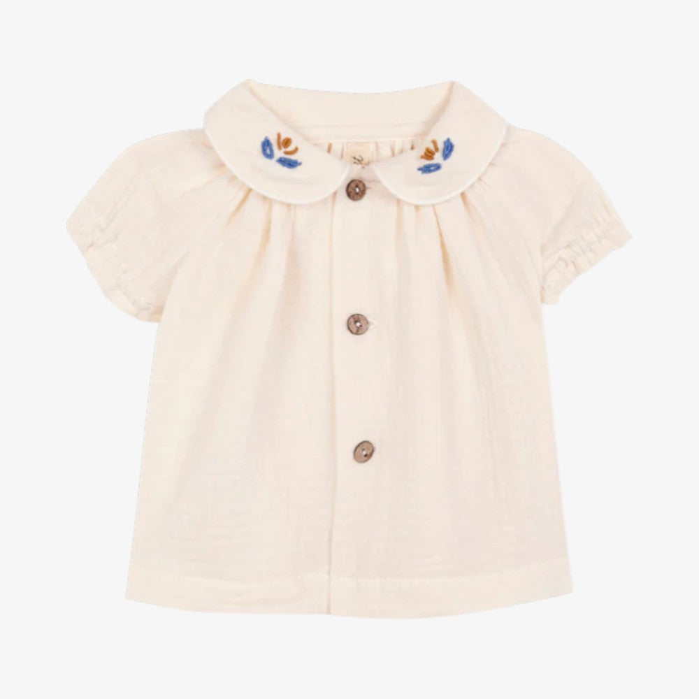 Embroidered Blouse And Bloomer - Ivory