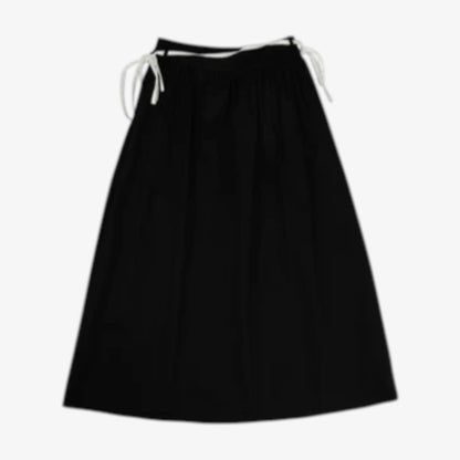 Contrast Bow Shirt And Skirt - White &amp; Black