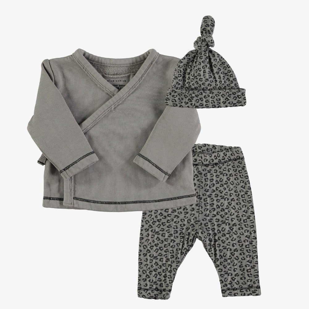 Animal 3Piece Set - Grey