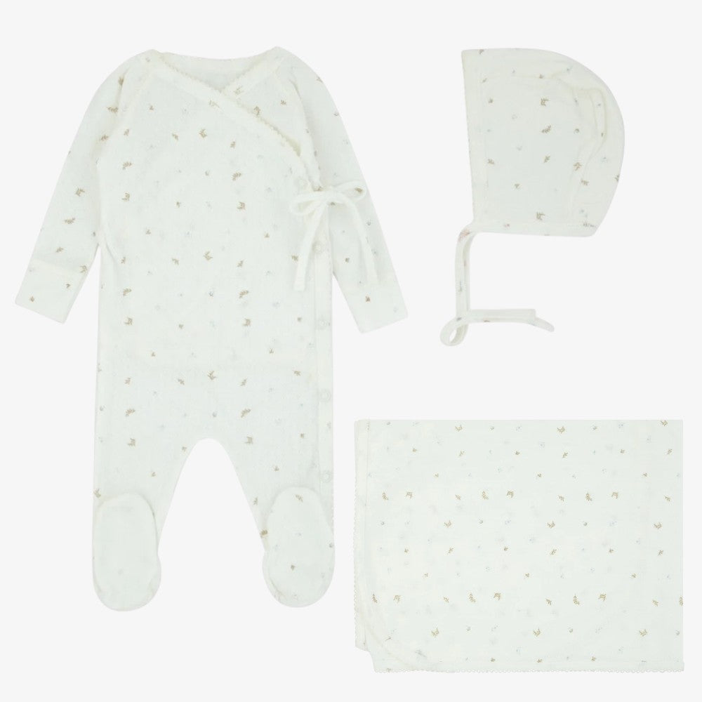 Pointelle Wrap Take me Home Set - Blue