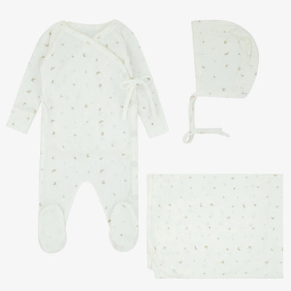Pointelle Wrap Take me Home Set - Blue