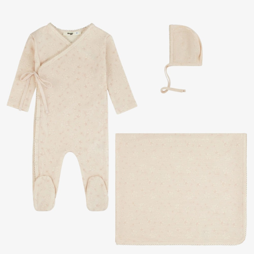 Ribbed Floral Wrap Take Me Home Set - Dusty Natural