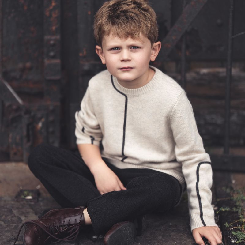 Contrast Sweater - Oat
