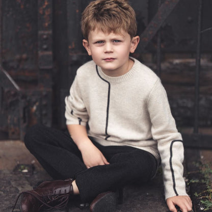 Contrast Sweater - Oat
