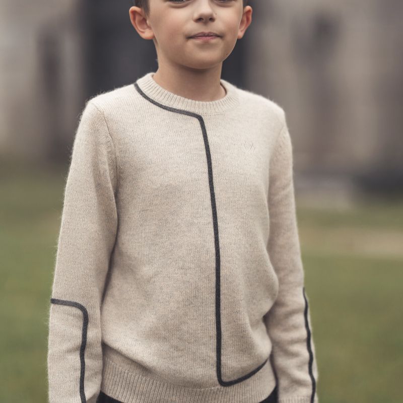 Contrast Sweater - Oat