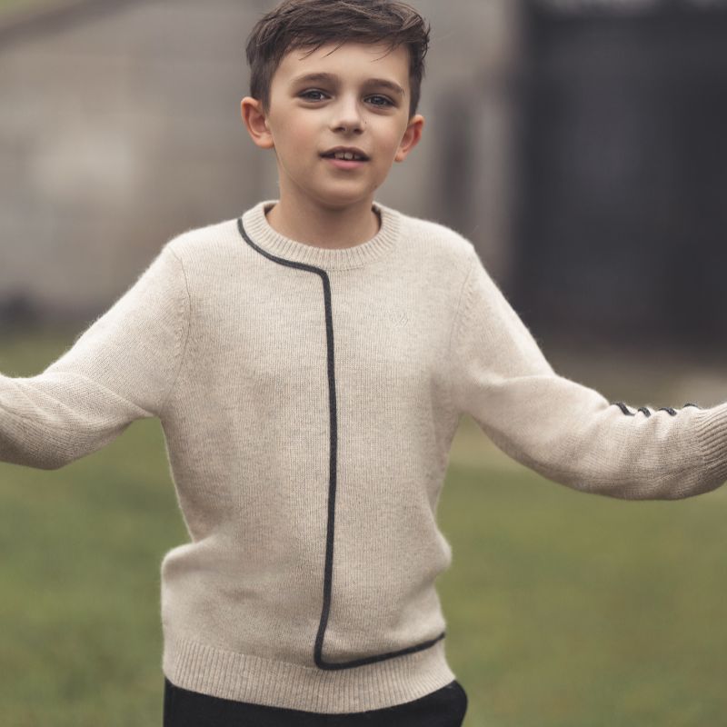 Contrast Sweater - Oat