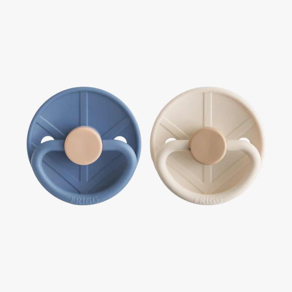 Little Viking Silicone Pacifier 2 Pack - Ocean &amp; Cream