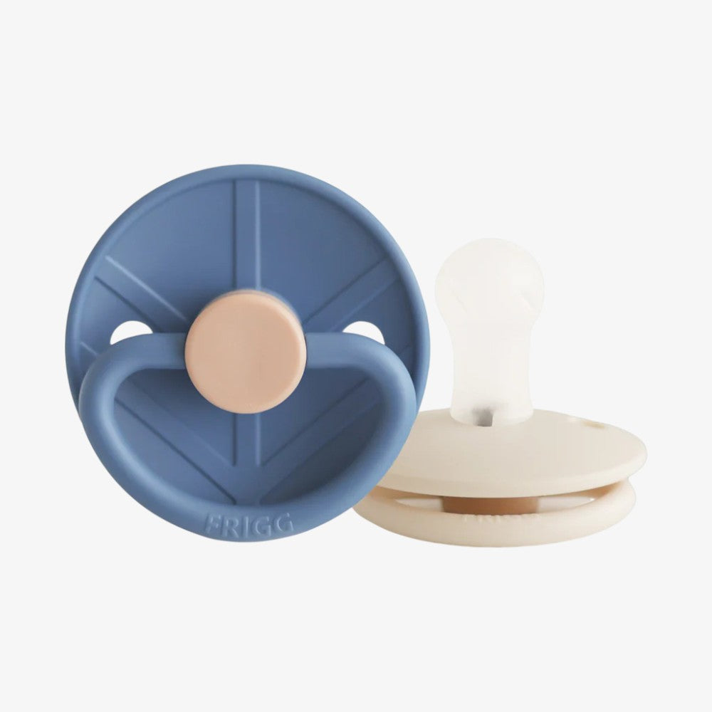 Little Viking Silicone Pacifier 2 Pack - Ocean &amp; Cream