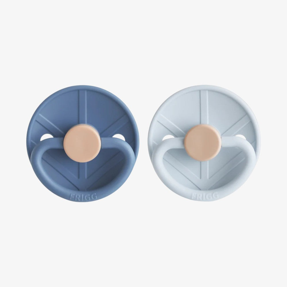 Little Viking Silicone Pacifier 2 Pack - Ocean & Powder Blue