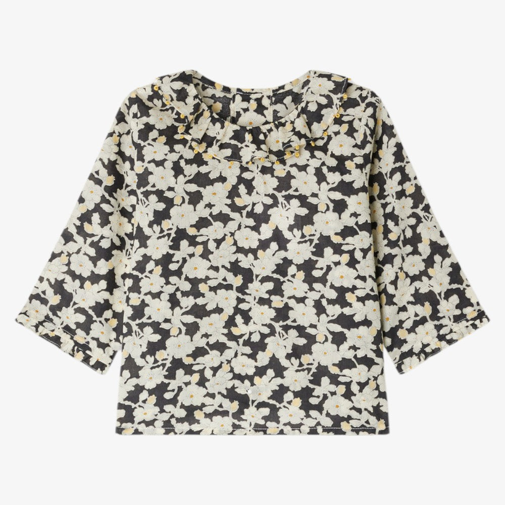 Ganti Blouse - Black Floral