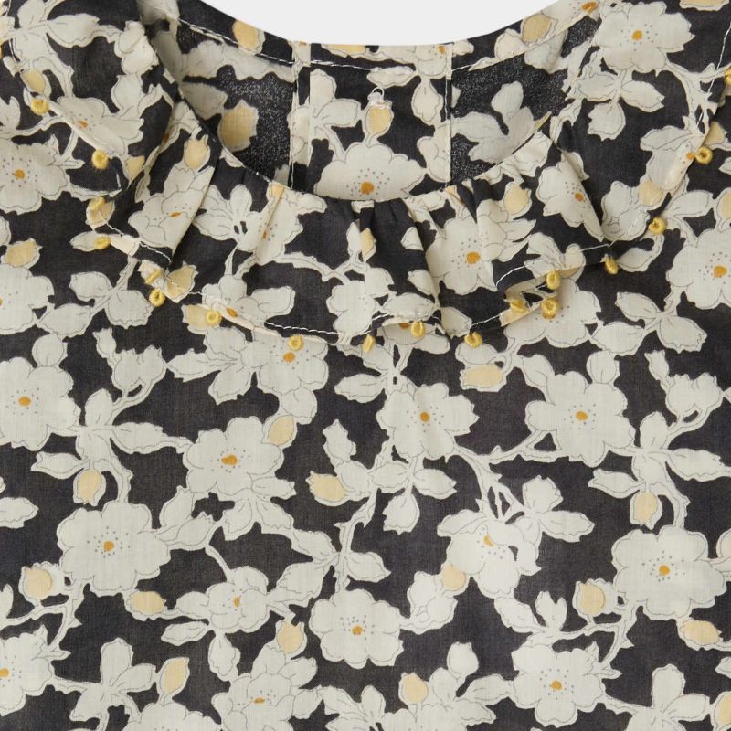 Ganti Blouse - Black Floral
