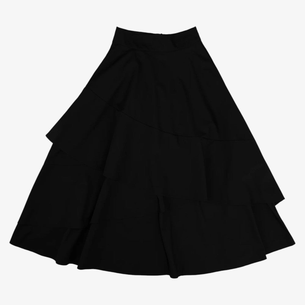 Ruffle Layered Skirt - Black