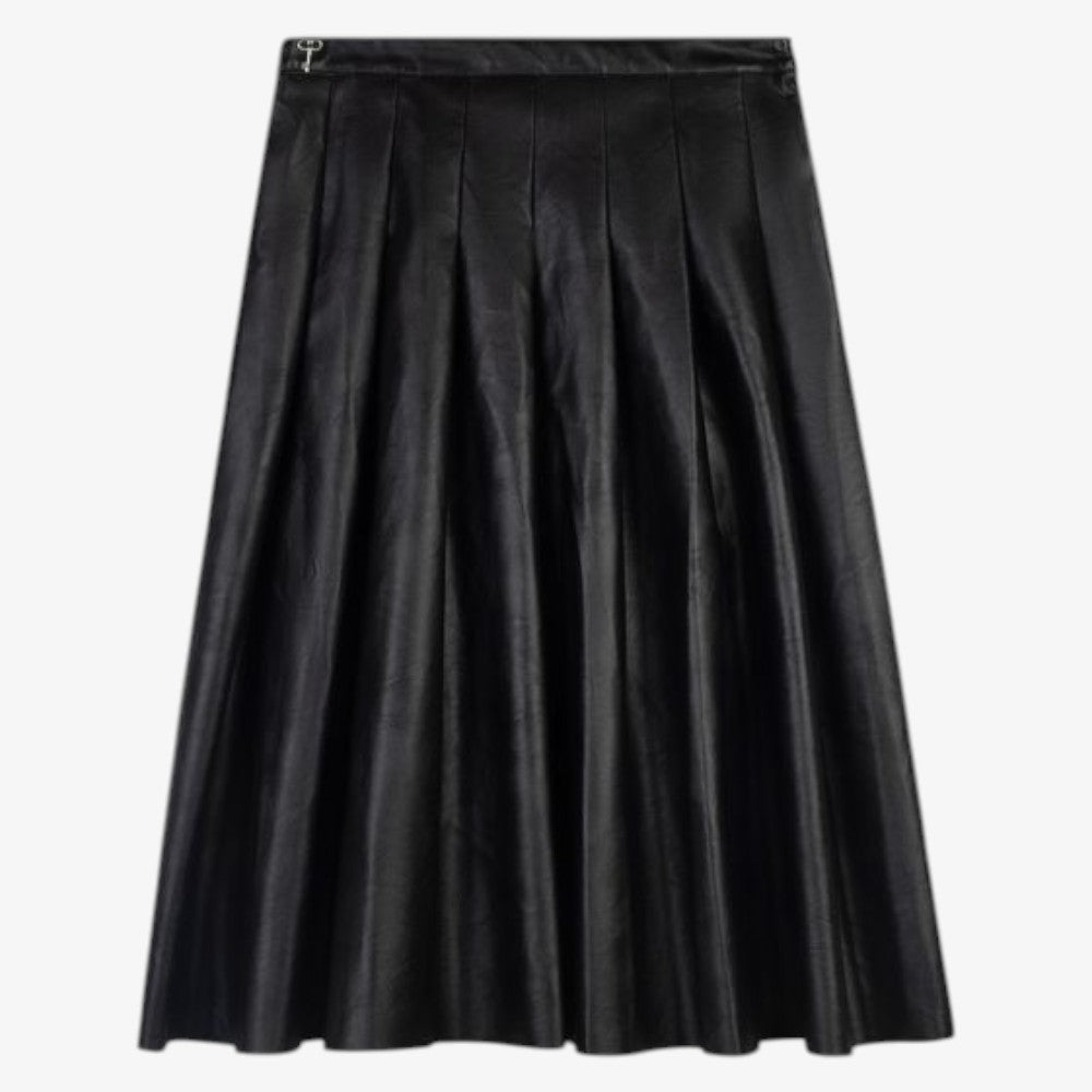 Lea Leather Pleated Skirt - No Color