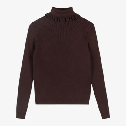 Rosa Rib Turtleneck - Brown