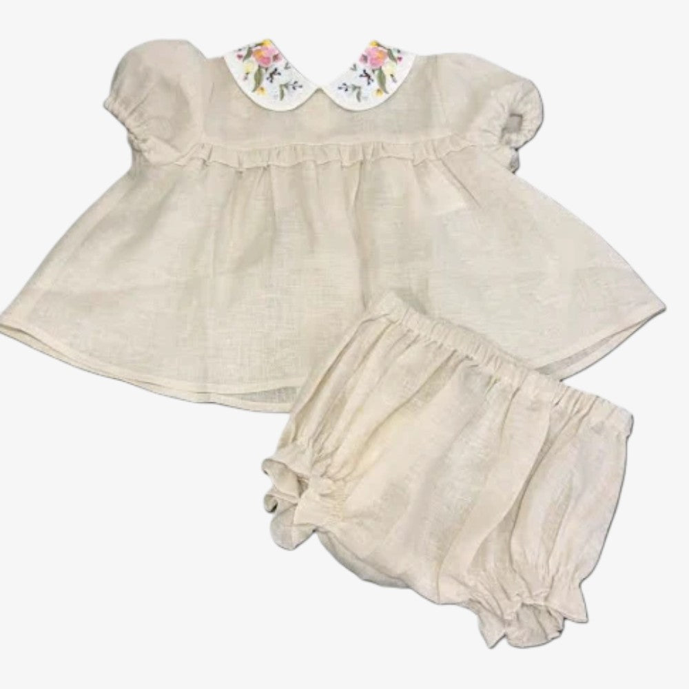 Aria Blouse And Bloomer - Beige