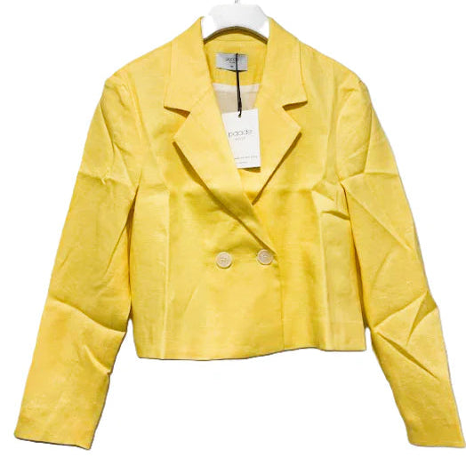 Aria Crop Jacket - Yellow