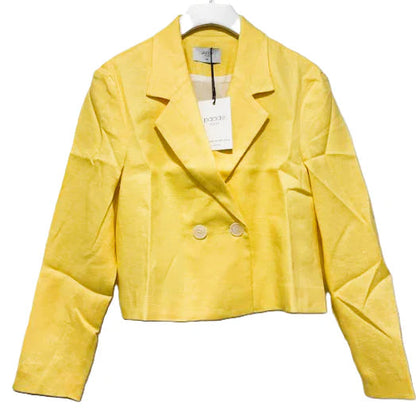 Aria Crop Jacket - Yellow