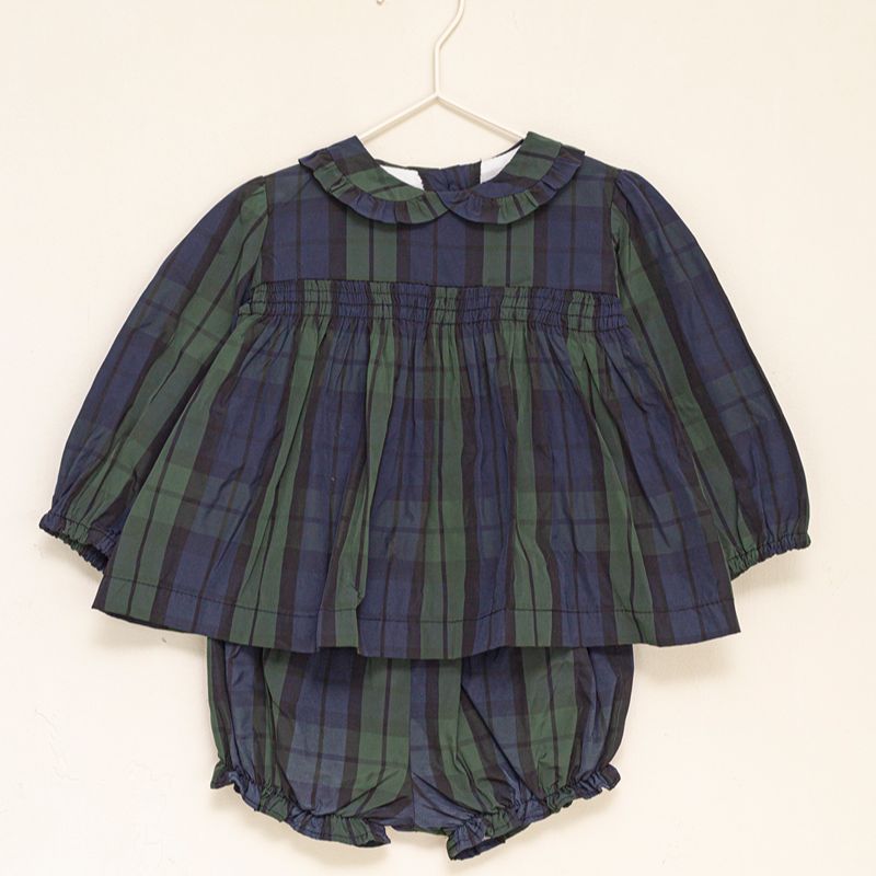 Paola Blouse And Bloomer - Plaid