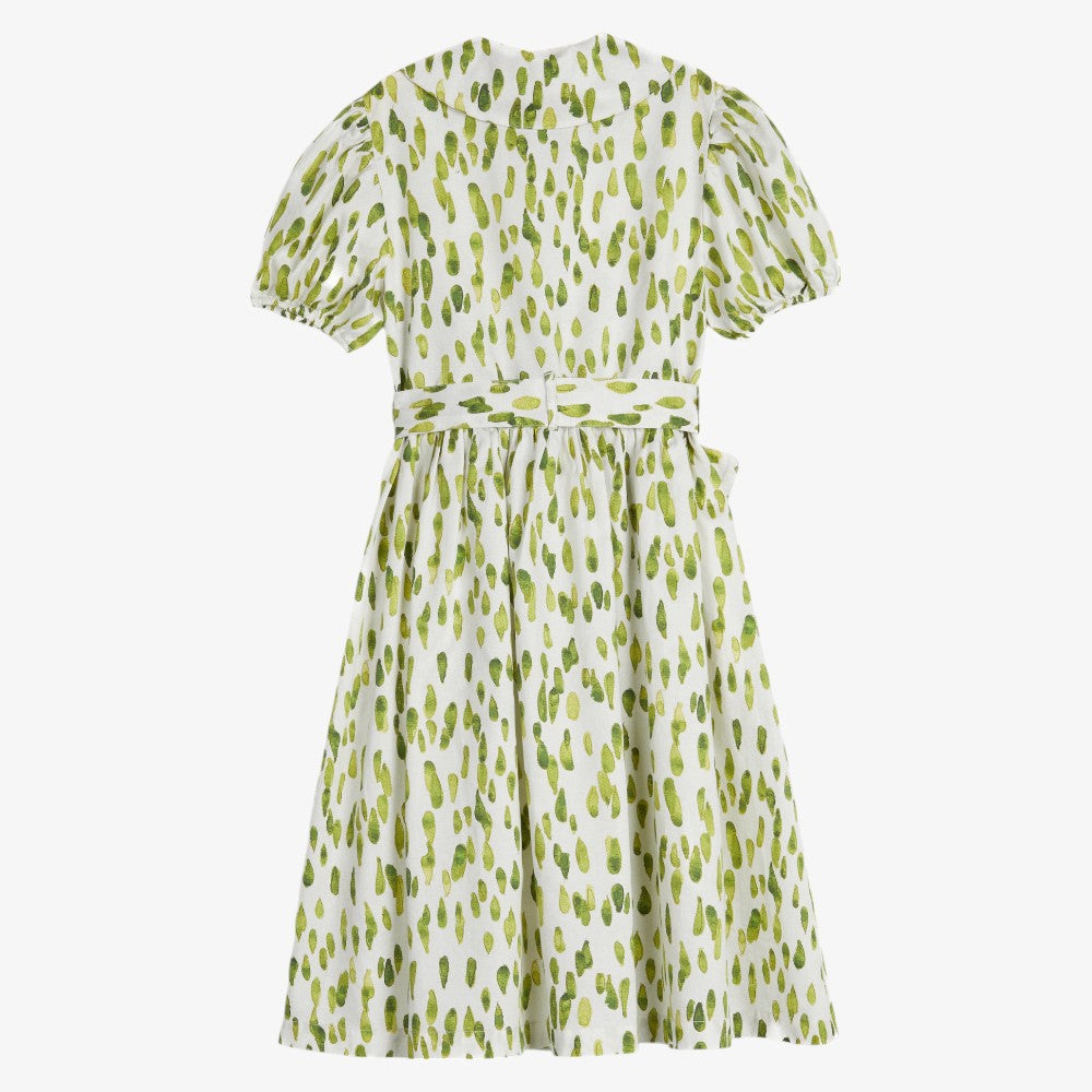 Elisabete Dress - White&amp;green