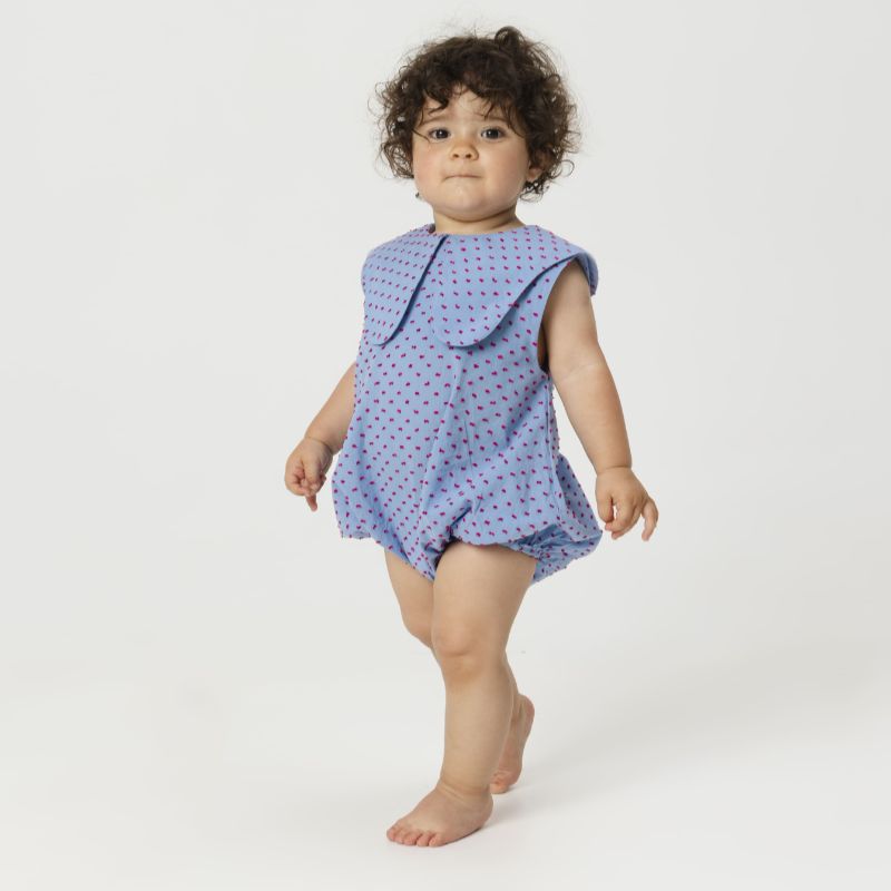 Ruby Freckle Romper - Blue