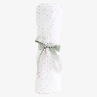 Muslin Swaddle - Pink Spot