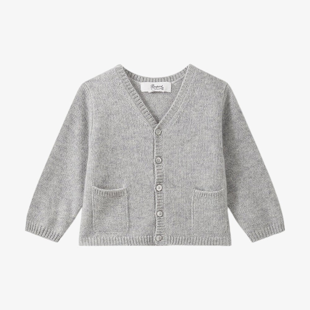 Knit Cardigan And Pants - Grey