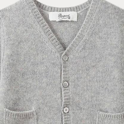 Knit Cardigan And Pants - Grey