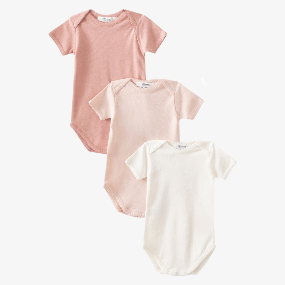 3 Pack Bodysuit - Rose Pale