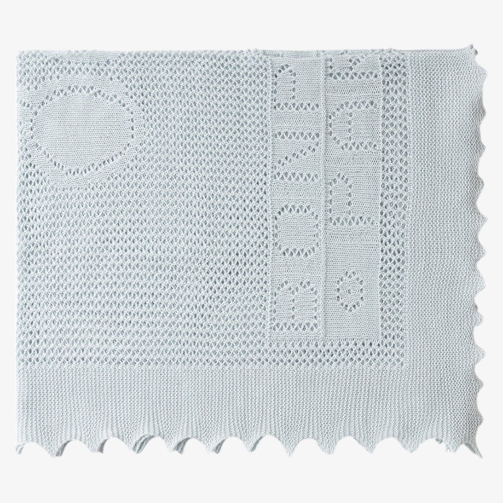 Knit Blanket - Blue Grey