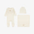 Pointelle Emblem Take Me Home Set - Cream