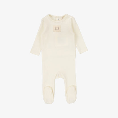 Pointelle Emblem Take Me Home Set - Cream