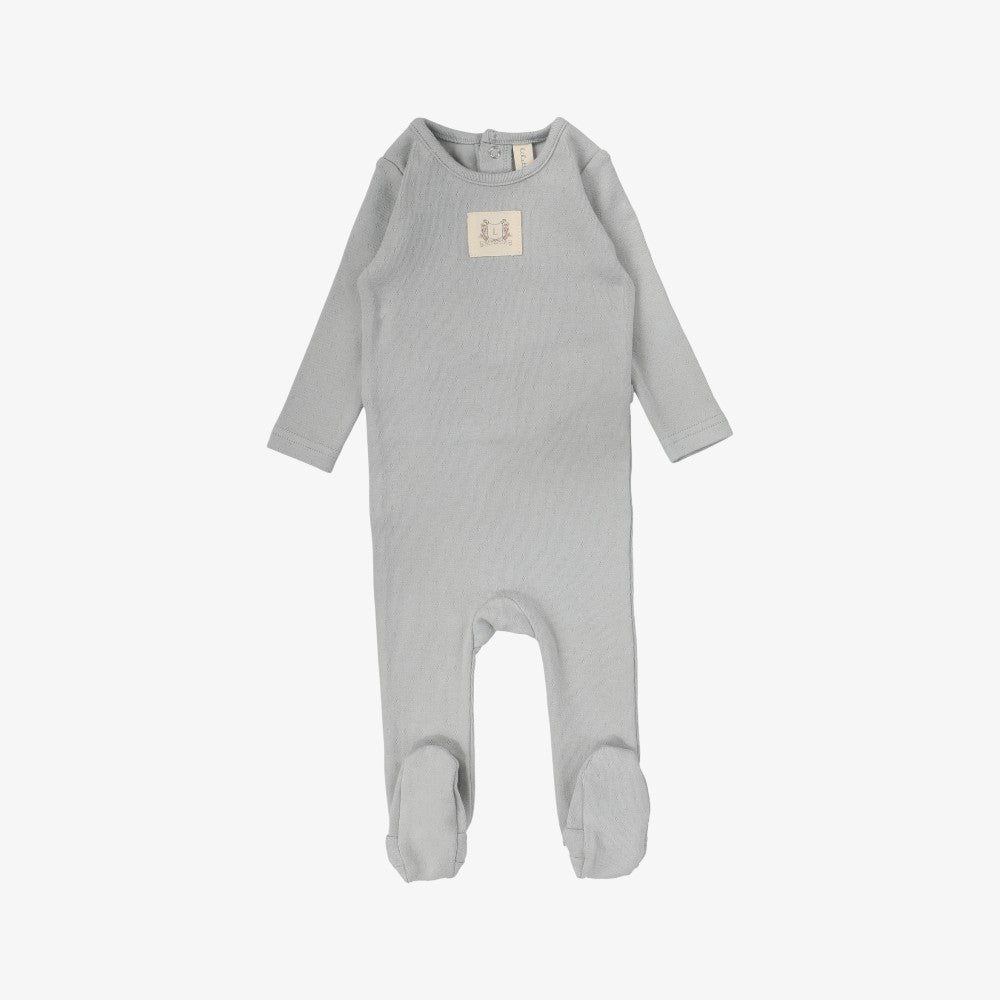 Pointelle Emblem Take Me Home Set - Light Blue