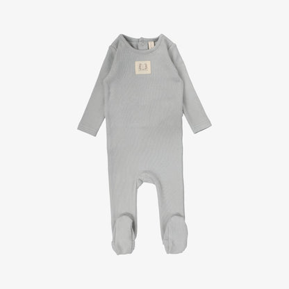 Pointelle Emblem Take Me Home Set - Light Blue
