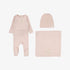 Pointelle Emblem Take Me Home Set - Soft Pink