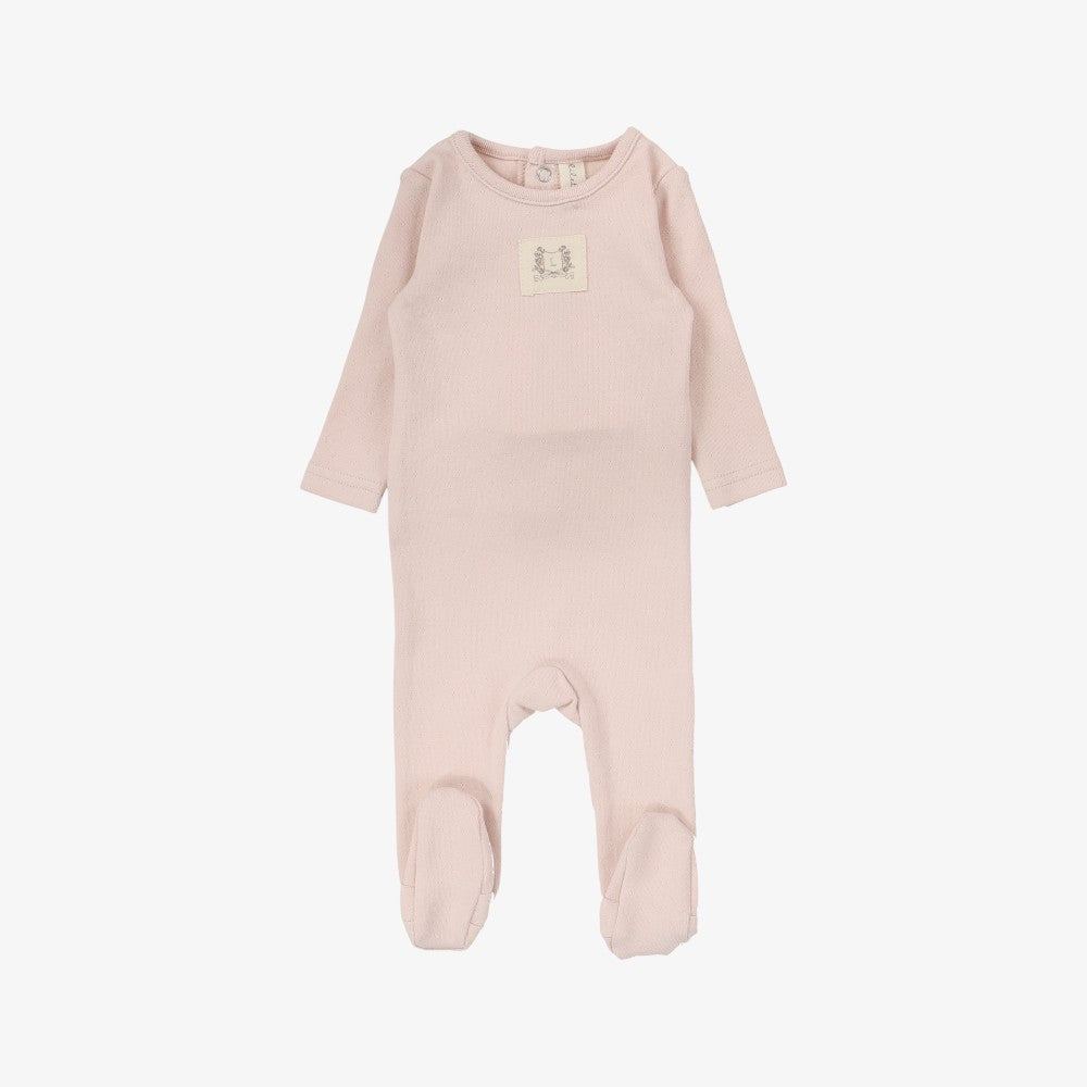 Pointelle Emblem Take Me Home Set - Soft Pink