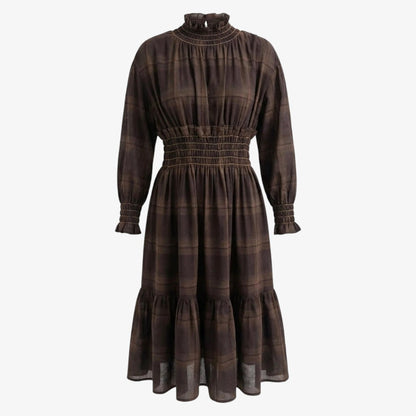 Plaid Dress - Brown