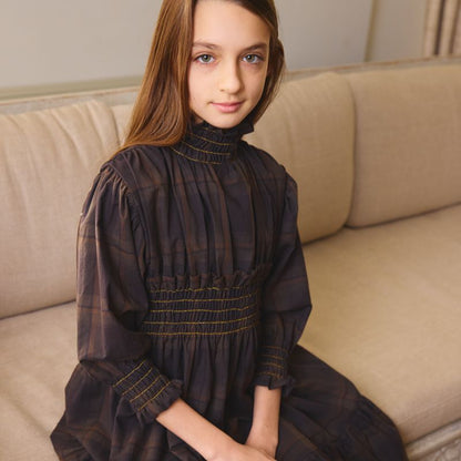 Plaid Dress - Brown