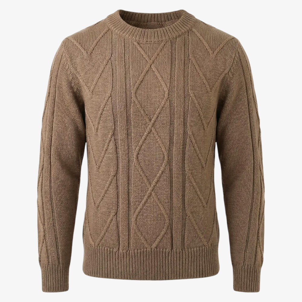 Cable Knit Sweater - Beige