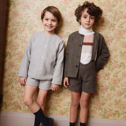 Suspender Shorts - Brown