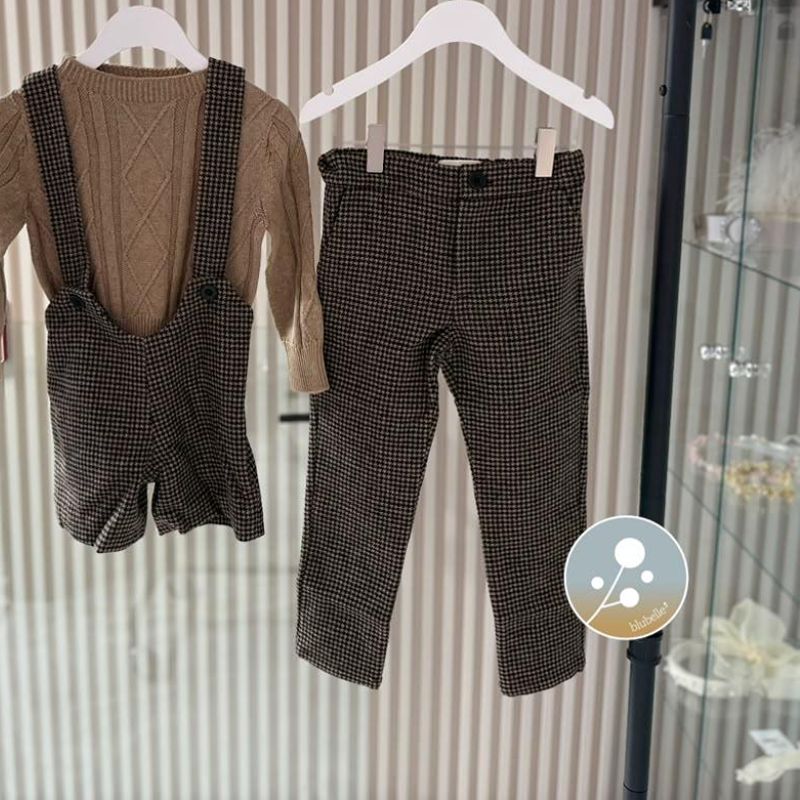 Suspender Shorts - Brown