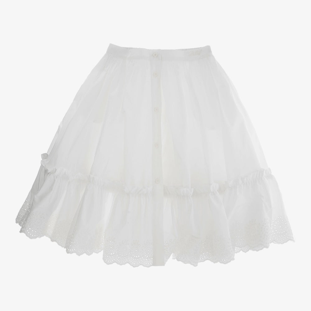 Ruffles Skirt - White