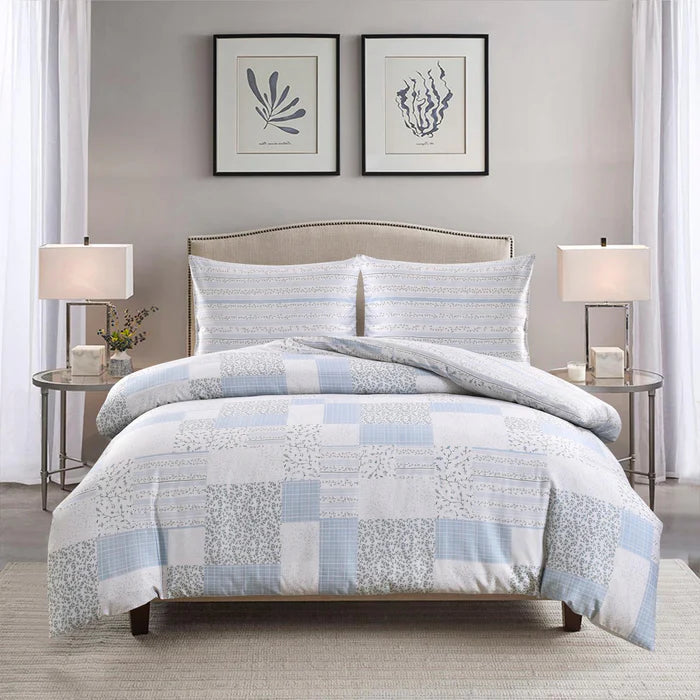 Flora Twin Linen Set - Blue