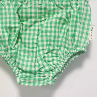 Check Bloomer - Ecru &amp; Green