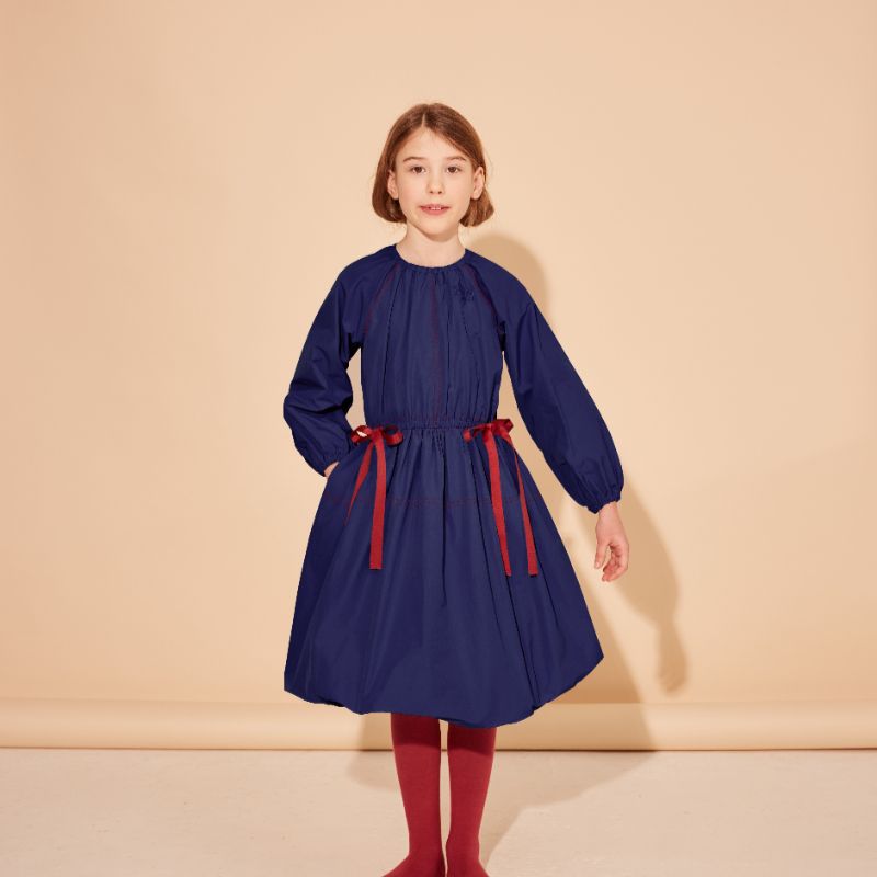 Prosperity Dress - Navy &amp; Maroon