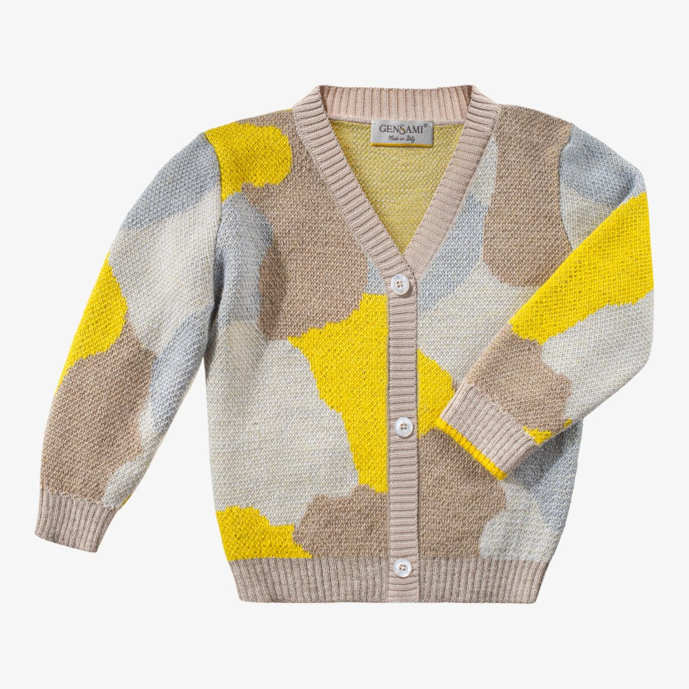 Jacquard Cardigan - Yellow Sunrise