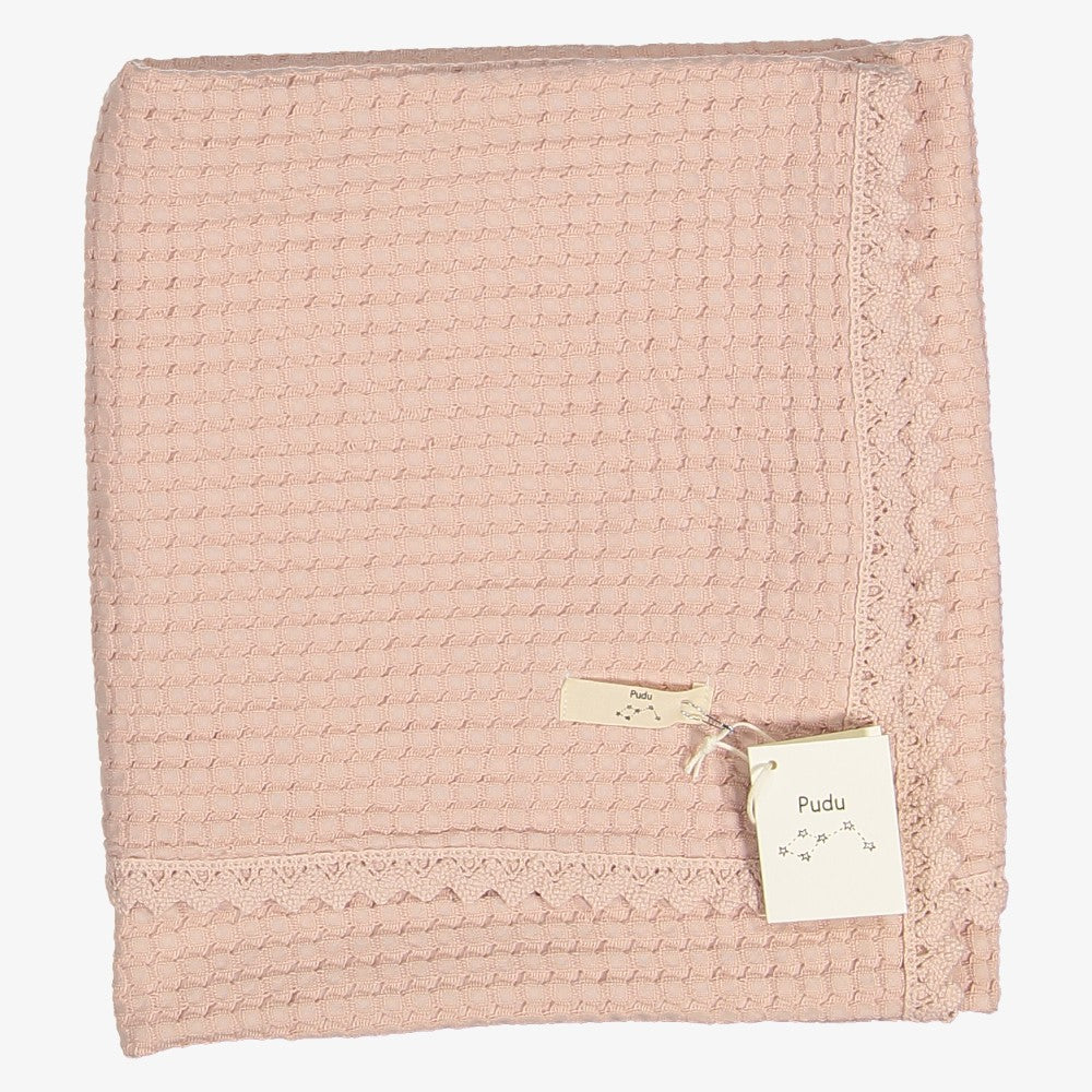 Waffle Blanket - Pink