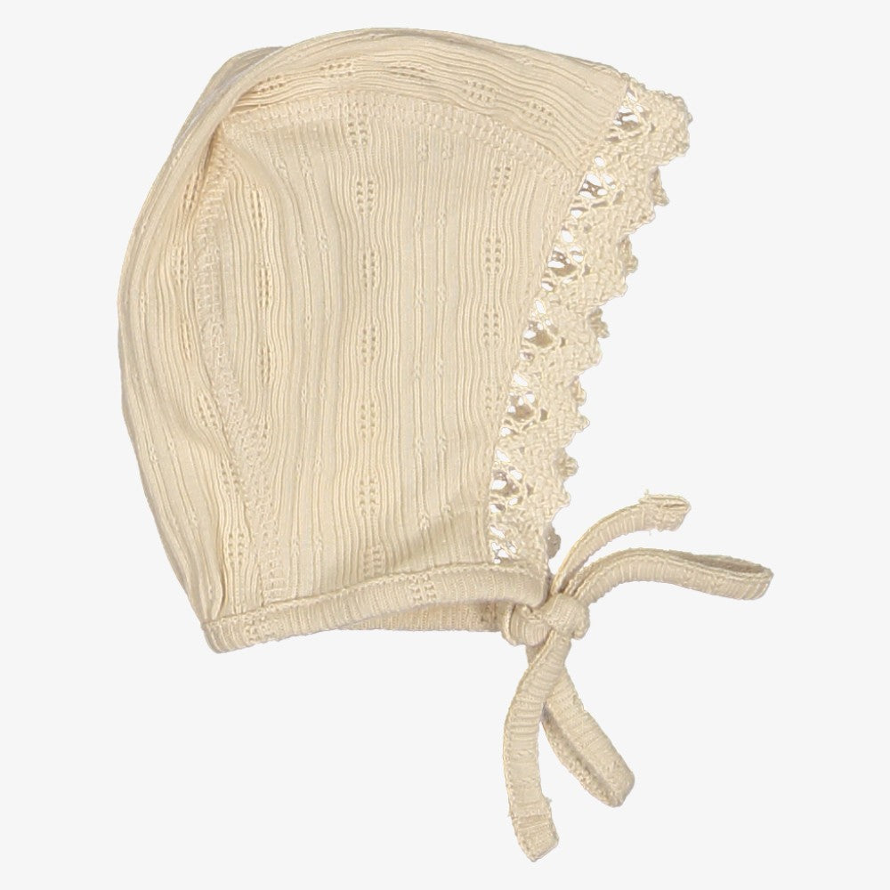 Pointelle Bonnet - Cream