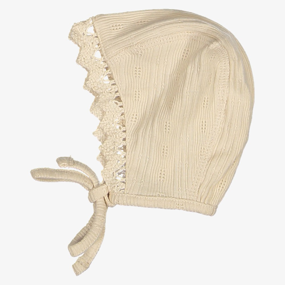 Pointelle Bonnet - Cream