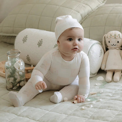 Patchwork Footie - Pink